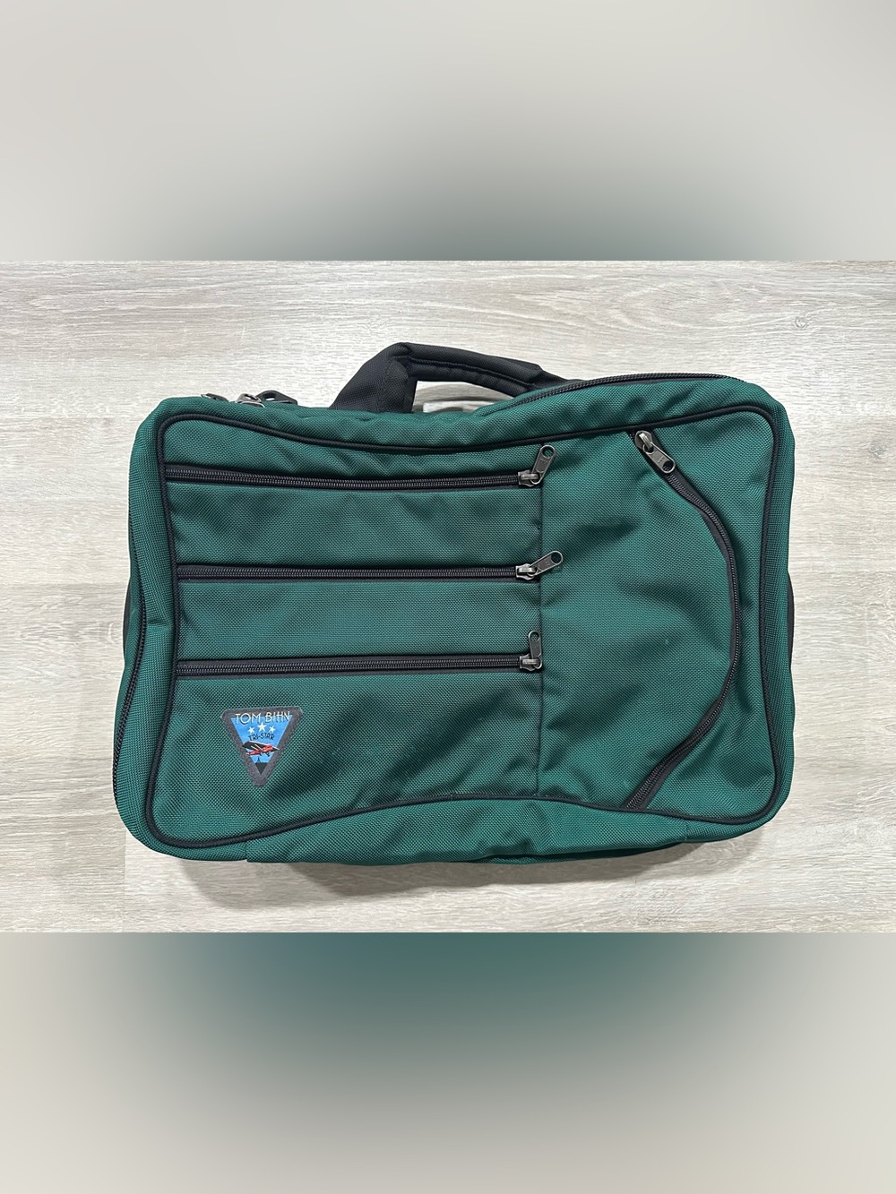 BGA32 Tom Bihn Tri-Star Backpack Luggage Green Purple 19x13x8" No Strap RETIRED